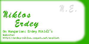 miklos erdey business card